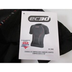 Ec3d Womens Posture Compression Short Sleeve Shirt size 1 (S) Black NWT Sports